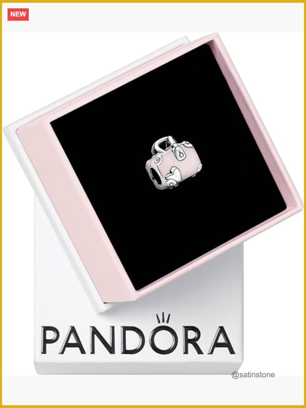 Sterling Silver Enamel Travel Bag Charm For Bracelets